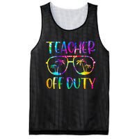 Teacher Off Duty Summer Last Day Of School Tie Dye Glasses Mesh Reversible Basketball Jersey Tank