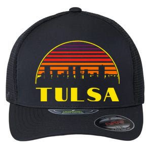 Tulsa Oklahoma Downtown Skyline Flexfit Unipanel Trucker Cap