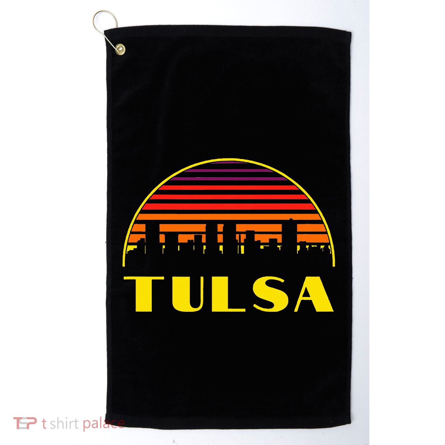 Tulsa Oklahoma Downtown Skyline Golf Towel