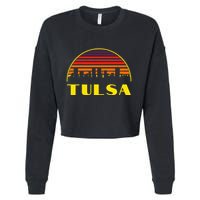 Tulsa Oklahoma Downtown Skyline Cropped Pullover Crew
