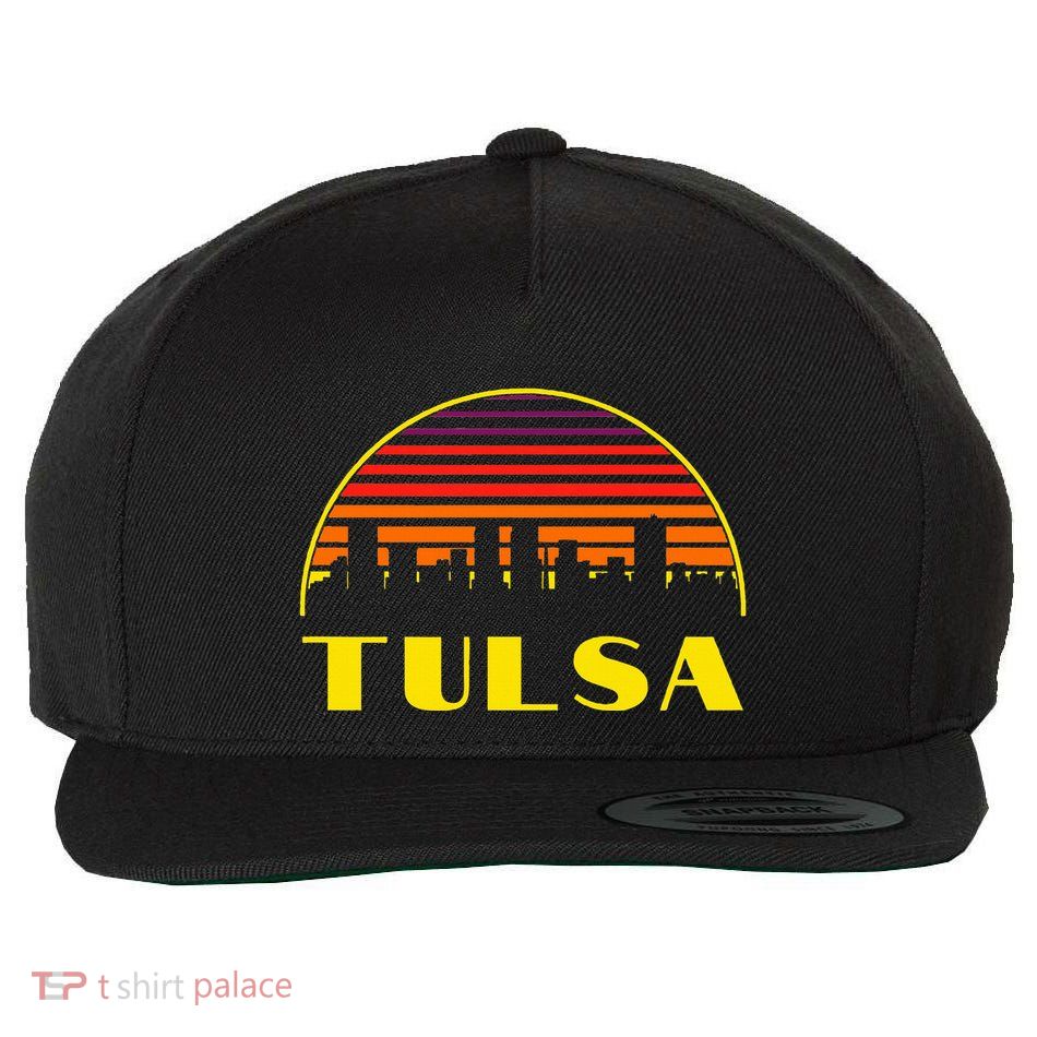 Tulsa Oklahoma Downtown Skyline Wool Snapback Cap