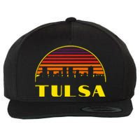 Tulsa Oklahoma Downtown Skyline Wool Snapback Cap