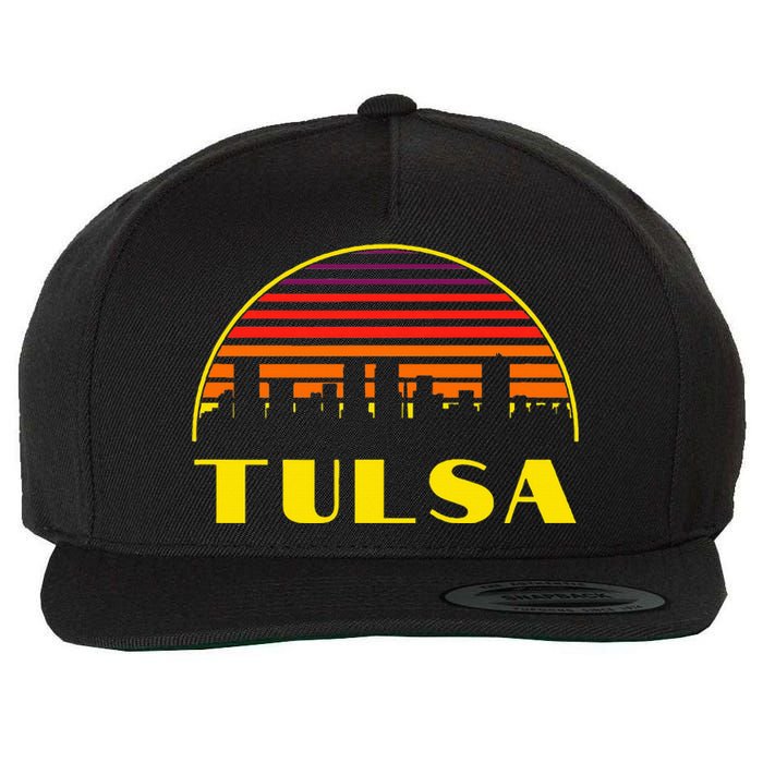 Tulsa Oklahoma Downtown Skyline Wool Snapback Cap