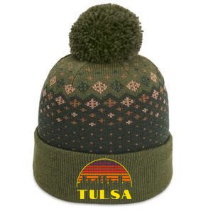 Tulsa Oklahoma Downtown Skyline The Baniff Cuffed Pom Beanie