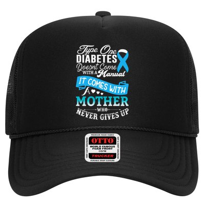 Type One Diabetes For Mother Blue Ribbon Diabetic T1D Mom Trucker Hat
