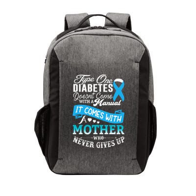 Type One Diabetes For Mother Blue Ribbon Diabetic T1D Mom Vector Backpack