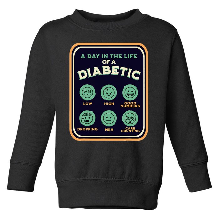 Type One Diabetes A Day As A Diabetic Funny T1D Awareness Toddler Sweatshirt