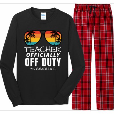 Teacher Off Duty, Funny Teacher Summer, Last Day Of School Long Sleeve Pajama Set