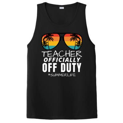 Teacher Off Duty, Funny Teacher Summer, Last Day Of School PosiCharge Competitor Tank