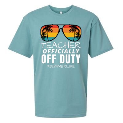 Teacher Off Duty, Funny Teacher Summer, Last Day Of School Sueded Cloud Jersey T-Shirt