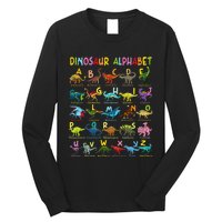 Types Of Dinosaurs Alphabet Az Abc Dino Identification Long Sleeve Shirt