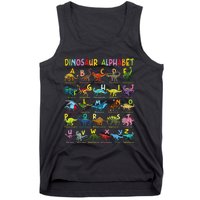 Types Of Dinosaurs Alphabet Az Abc Dino Identification Tank Top