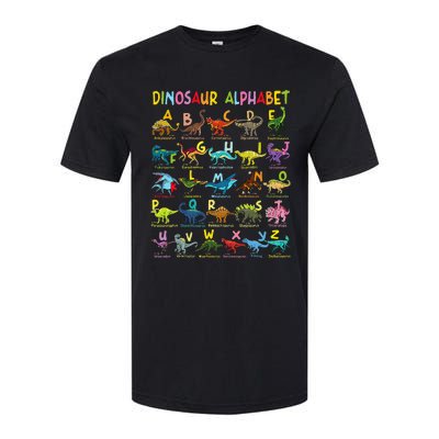 Types Of Dinosaurs Alphabet Az Abc Dino Identification Softstyle CVC T-Shirt