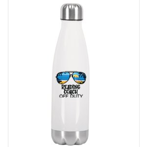 Teacher Off Duty Hello Summer Reading Coach Glasses Hawaii Stainless Steel Insulated Water Bottle