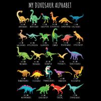 Types Of Dinosaurs Alphabet AZ ABC Dino Identification Short Sleeve Mousepad