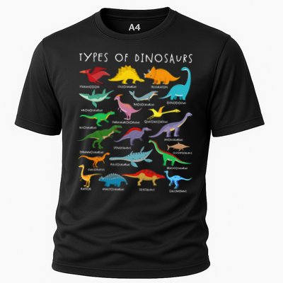 Types Of Dinosaurs Alphabet A-Z ABC Dino Identification Performance Shirt