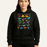 Types Of Dinosaurs Alphabet A-Z ABC Dino Identification Hoodie