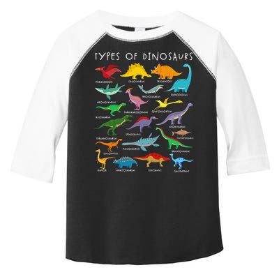 Types Of Dinosaurs Alphabet A-Z ABC Dino Identification Toddler Fine Jersey T-Shirt