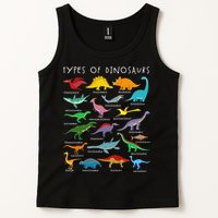 Types Of Dinosaurs Alphabet A-Z ABC Dino Identification Tank Top