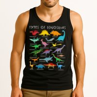 Types Of Dinosaurs Alphabet A-Z ABC Dino Identification Tank Top