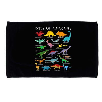 Types Of Dinosaurs Alphabet A-Z ABC Dino Identification Microfiber Hand Towel