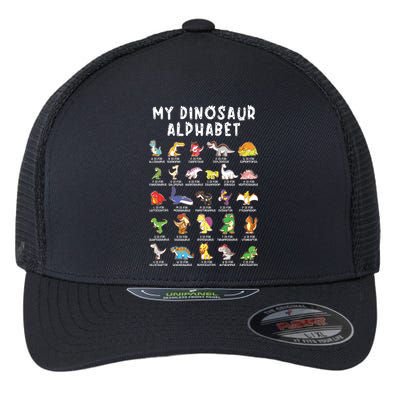 Types Of Dinosaurs Alphabet Dino Identification Flexfit Unipanel Trucker Cap