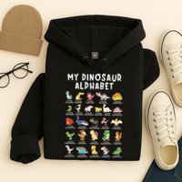 Types Of Dinosaurs Alphabet Dino Identification Hoodie