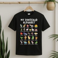 Types Of Dinosaurs Alphabet Dino Identification T-Shirt
