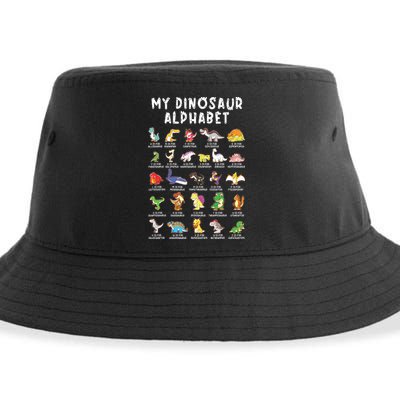 Types Of Dinosaurs Alphabet Dino Identification Sustainable Bucket Hat