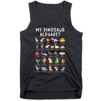 Types Of Dinosaurs Alphabet Dino Identification Tank Top