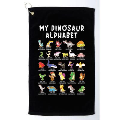 Types Of Dinosaurs Alphabet Dino Identification Golf Towel