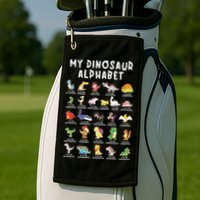 Types Of Dinosaurs Alphabet Dino Identification Golf Towel
