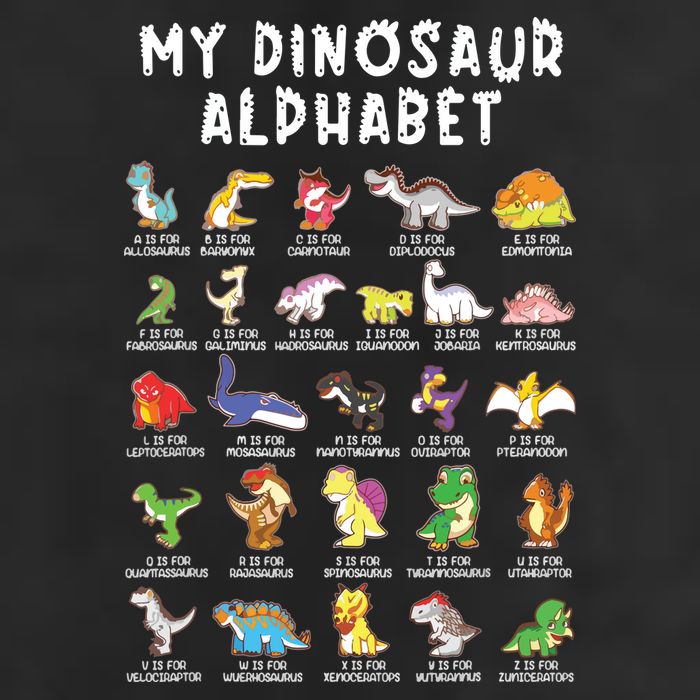 Types Of Dinosaurs Alphabet Dino Identification Golf Towel
