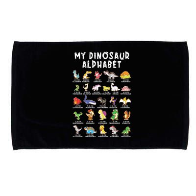 Types Of Dinosaurs Alphabet Dino Identification Microfiber Hand Towel