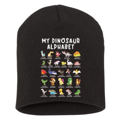 Types Of Dinosaurs Alphabet Dino Identification Short Acrylic Beanie