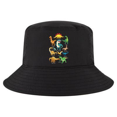 Types Of Dinosaurs Graphics Dino Identification Cool Comfort Performance Bucket Hat