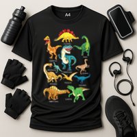 Types Of Dinosaurs Graphics Dino Identification Performance Shirt