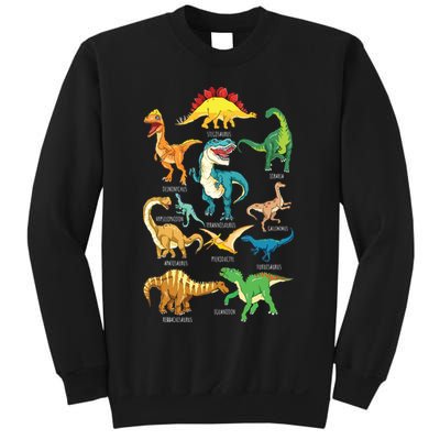 Types Of Dinosaurs Graphics Dino Identification Sweatshirt