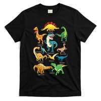 Types Of Dinosaurs Graphics Dino Identification T-Shirt