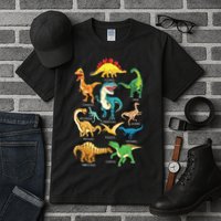 Types Of Dinosaurs Graphics Dino Identification Tall T-Shirt