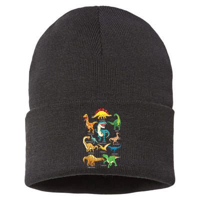 Types Of Dinosaurs Graphics Dino Identification Sustainable Knit Beanie