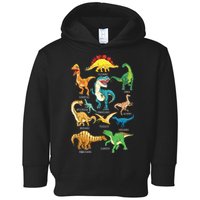 Types Of Dinosaurs Graphics Dino Identification Toddler Hoodie