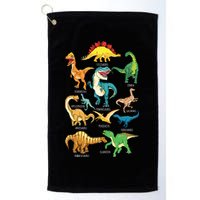 Types Of Dinosaurs Graphics Dino Identification Golf Towel