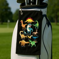 Types Of Dinosaurs Graphics Dino Identification Golf Towel