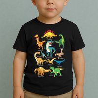Types Of Dinosaurs Graphics Dino Identification Toddler T-Shirt