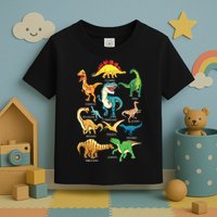 Types Of Dinosaurs Graphics Dino Identification Toddler T-Shirt
