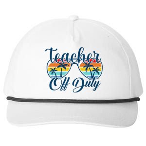 Teacher Off Duty Last Day Of School Summer Teacher Mode Off Snapback Five-Panel Rope Hat