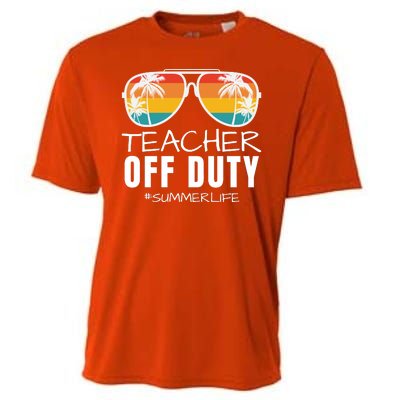 Teacher Off Duty, Last Day Of School, Funny Teacher Summer, Summer Life Cooling Performance Crew T-Shirt