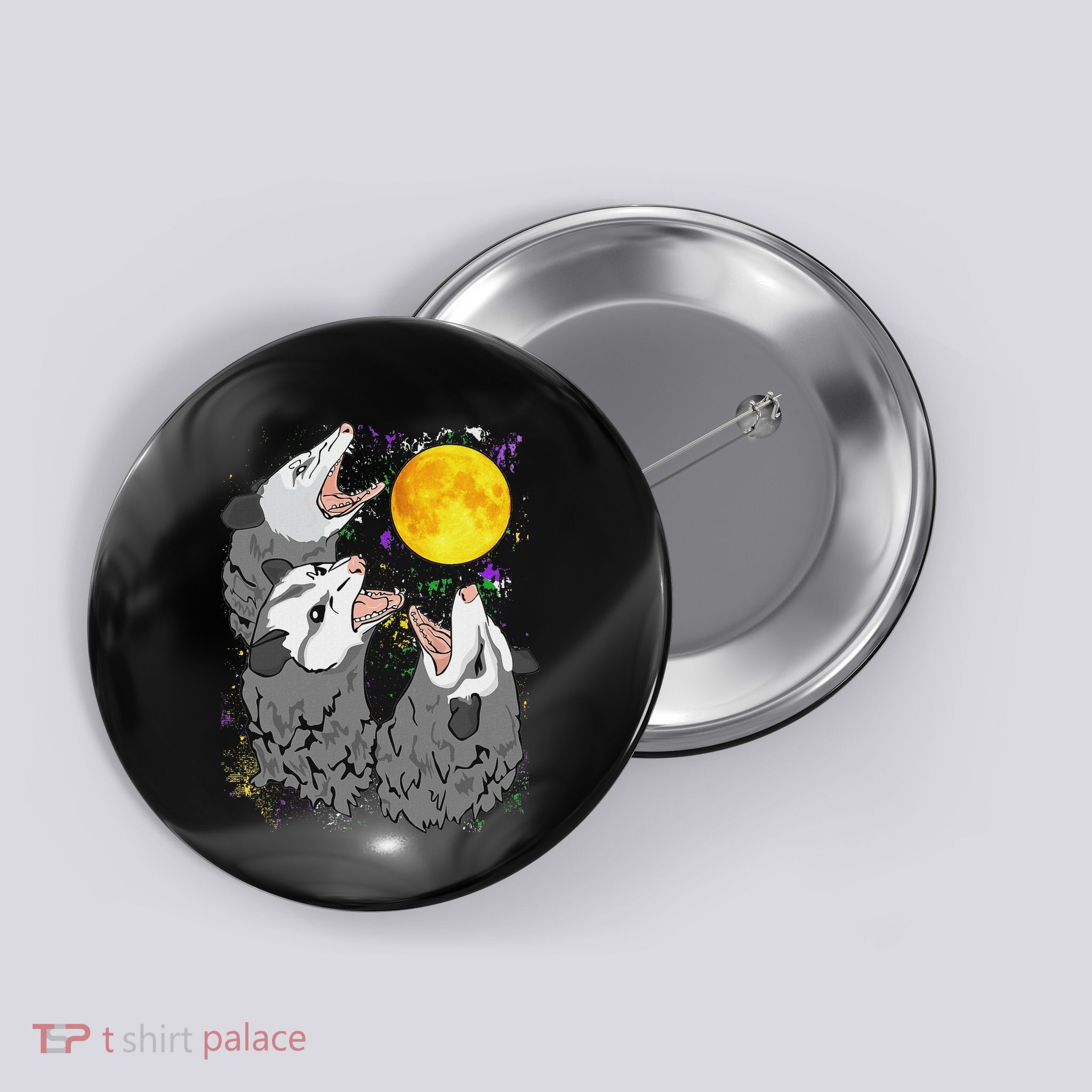 Three Opossum Dead Moon Possum Gifts Costumes Button