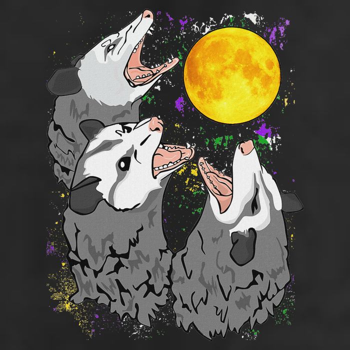 Three Opossum Dead Moon Possum Gifts Costumes Adult Drive Performance Visor
